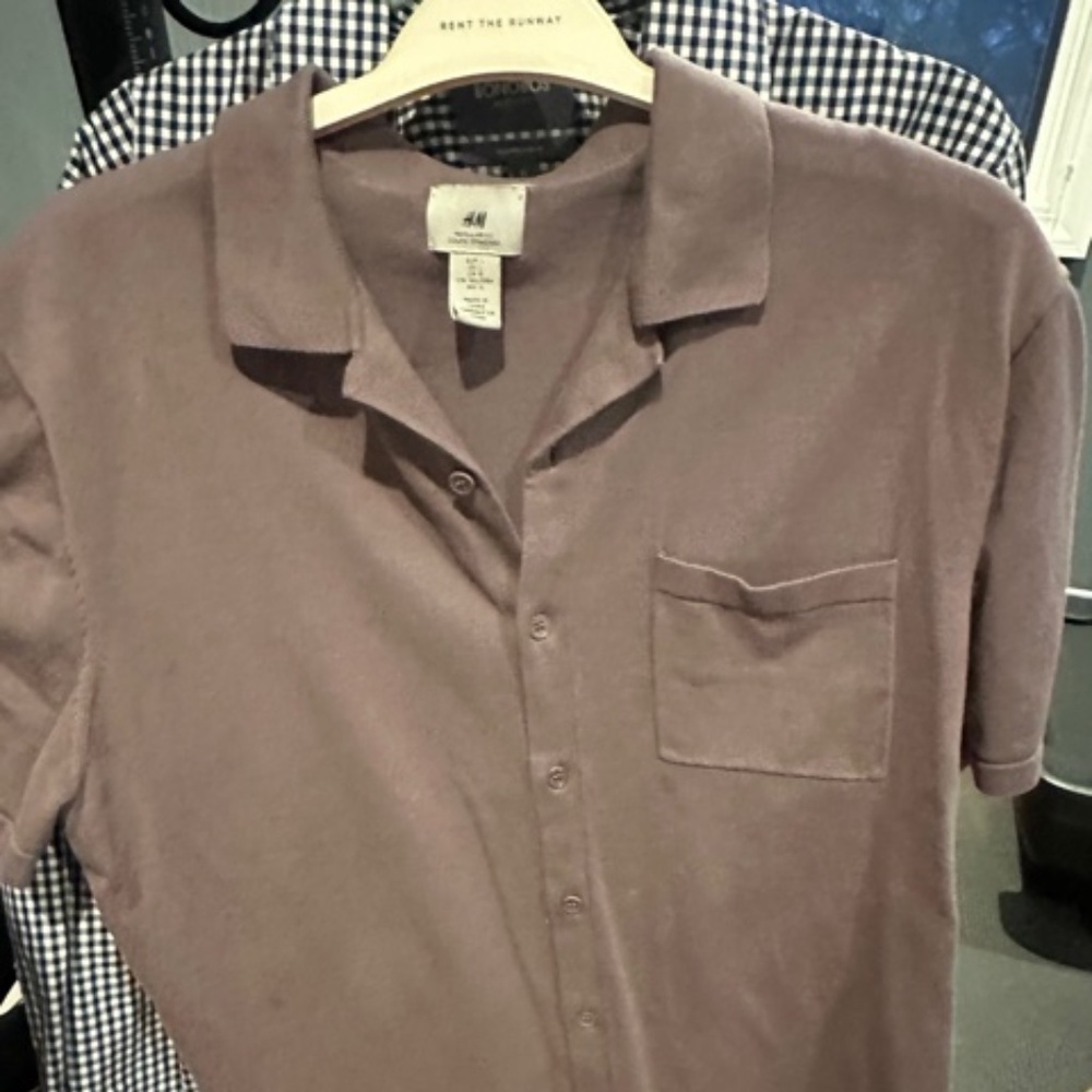 H&M  Men's short sleeved pullover casual shirt